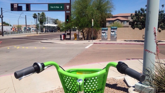 Mesa park and ride with grid bike